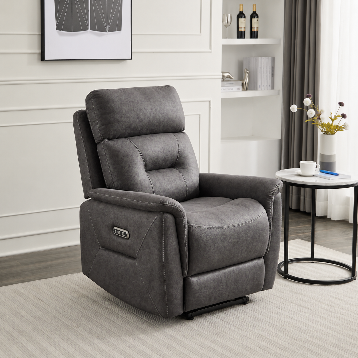 Paris Chair - Power Recliner - Grey