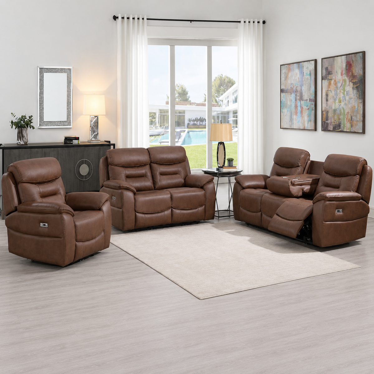 Palma Chair - Power Recliner - Chestnut