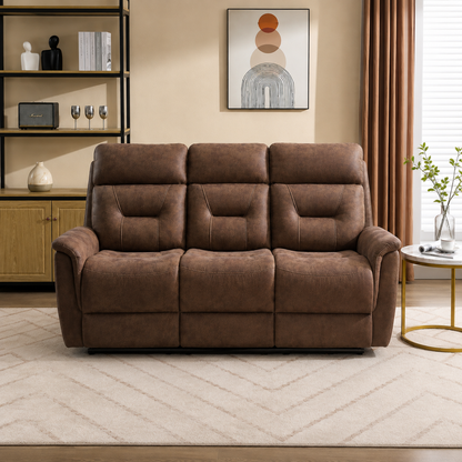 Paris 3 Seater Power Recliner - Chocolate