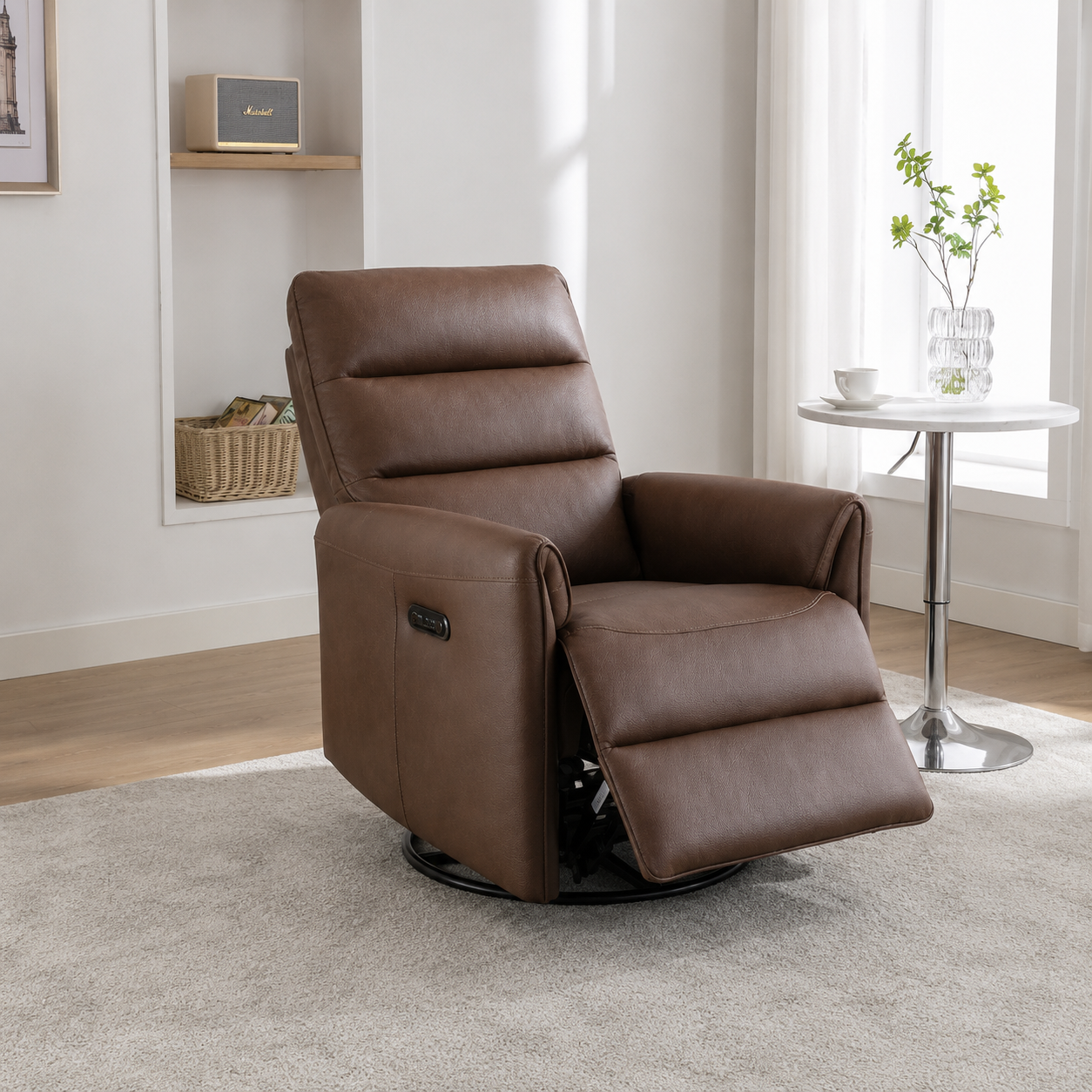 Stockholm Swivel & Glide Chair - Chestnut