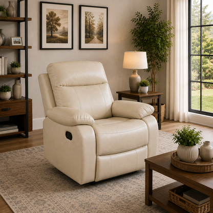 Barnhill 1 Seater Leathair Suite - Beige