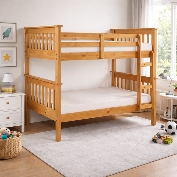 Kaiden Bunk Bed - Light Antique Pine