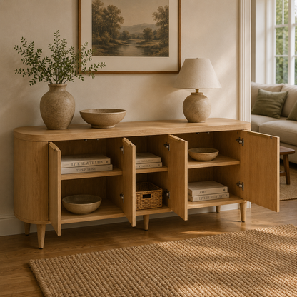 SO- 4 Door Sideboard - Natural