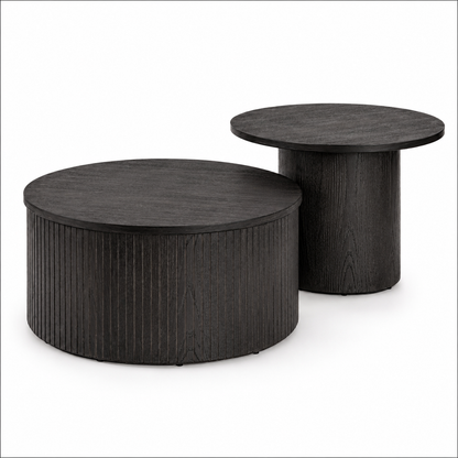Aura Coffee Table Set of 2 - Ebony