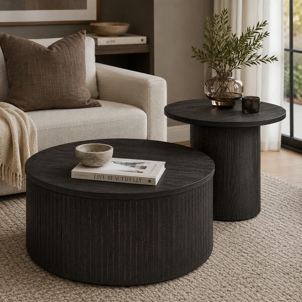 Aura Coffee Table Set of 2 - Ebony