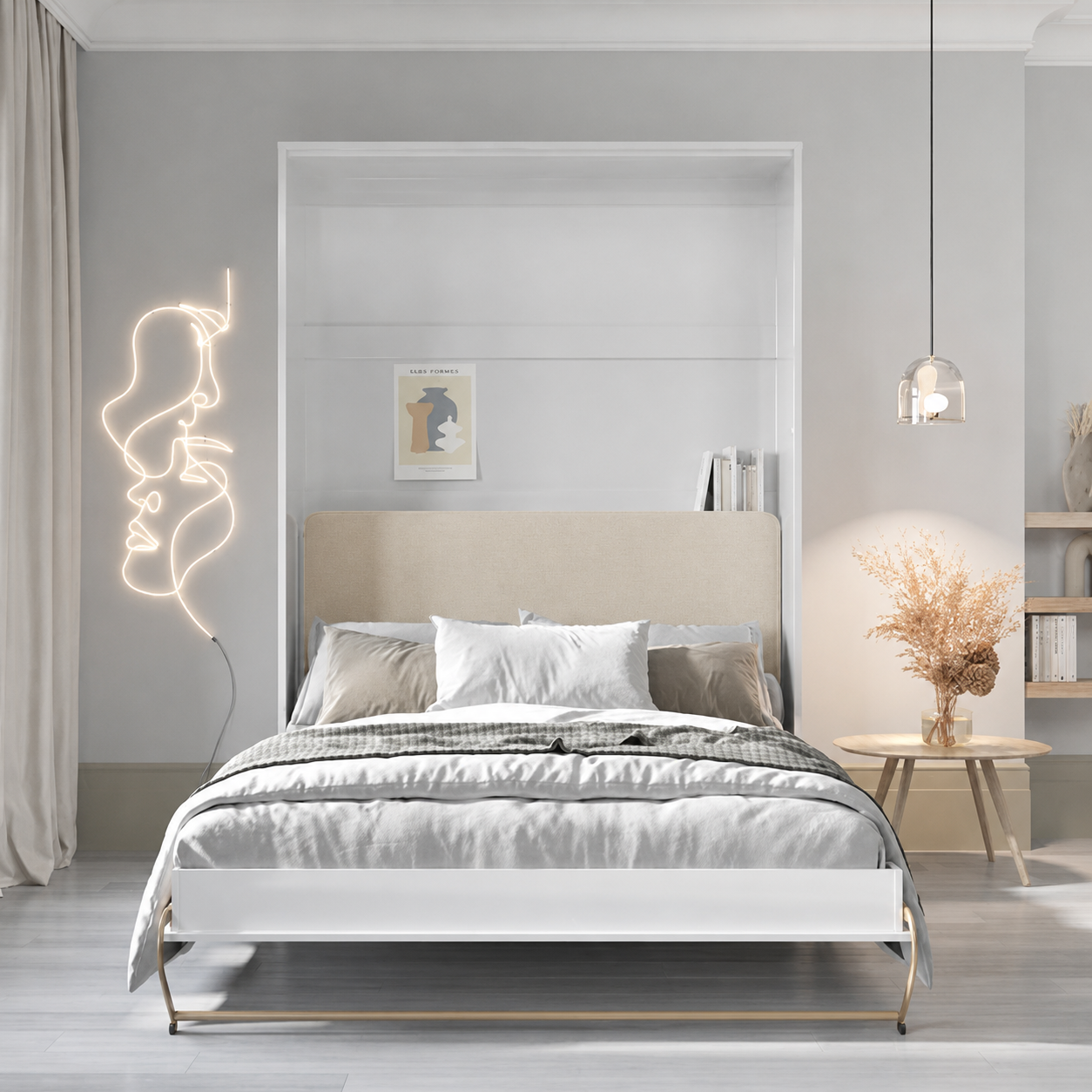 BC-33 Optional Headboard For BC-13 Vertical Wall Bed Concept 180cm