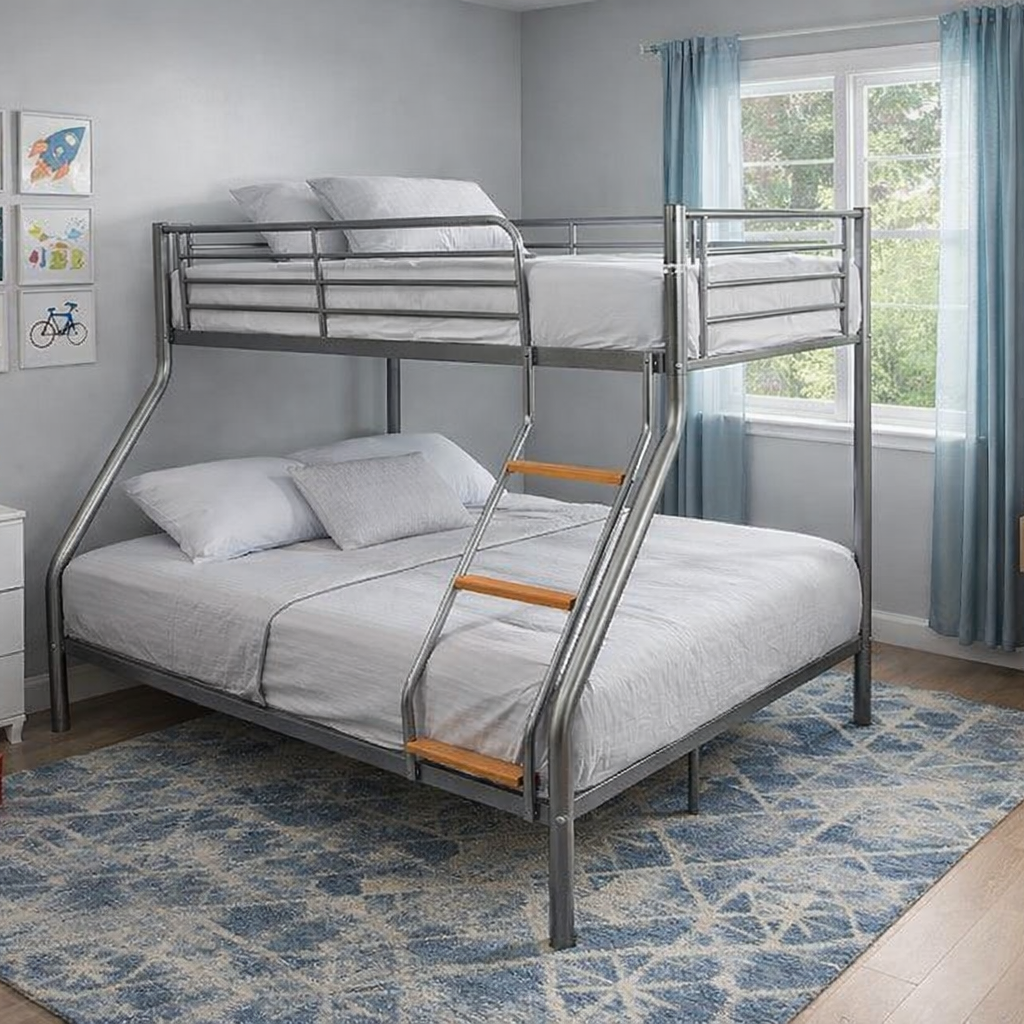 Zara Metal Triple Sleeper Bunk Bed - Silver