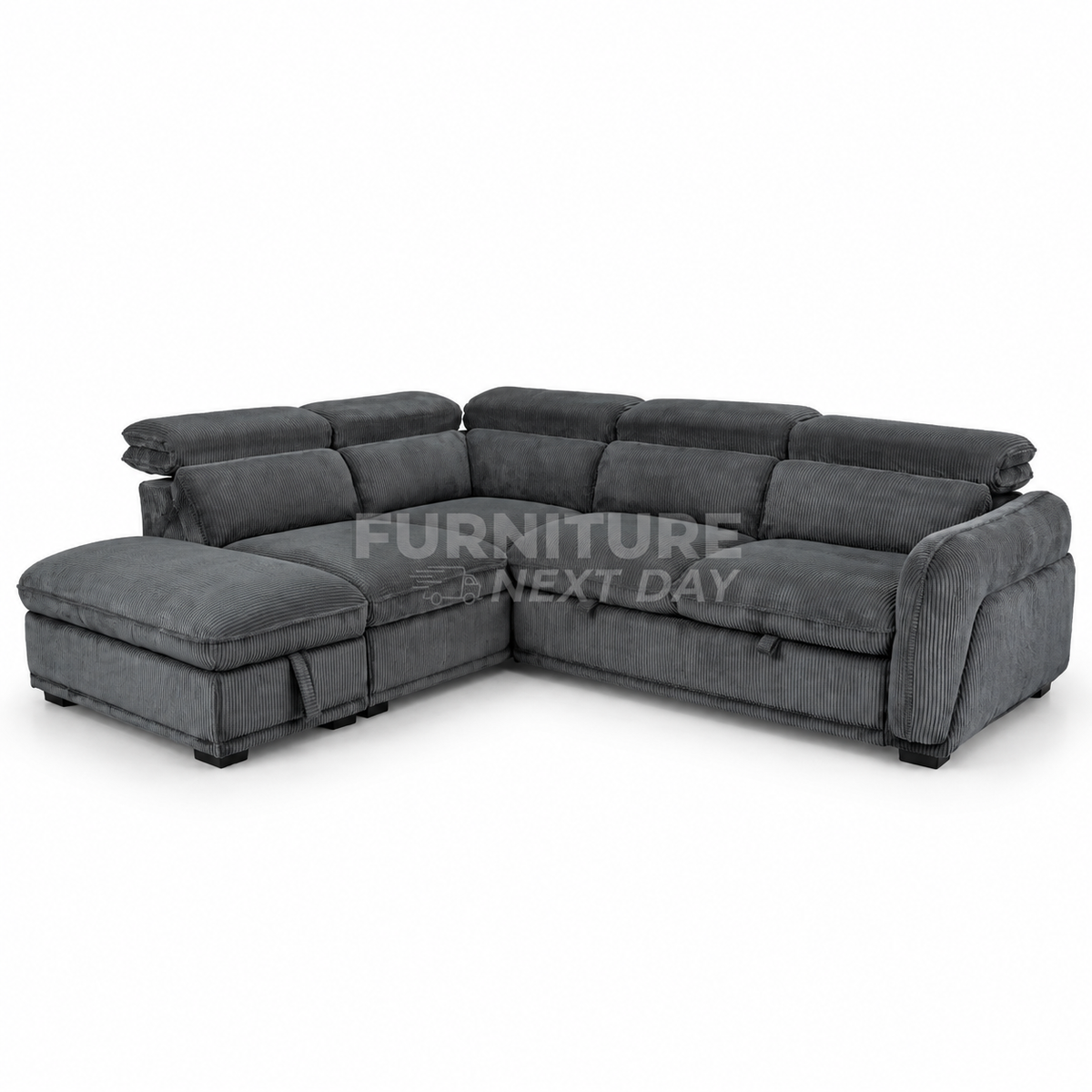Portballo Corner Suite with Pull out Bed and Ottoman LHF  - Grey