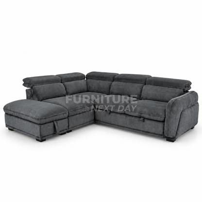 Portballo Corner Suite with Pull out Bed and Ottoman LHF  - Grey