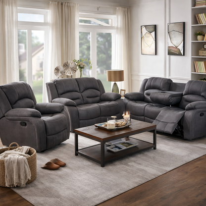 Annfield 1 Seater Manual Recliner Slate Navy