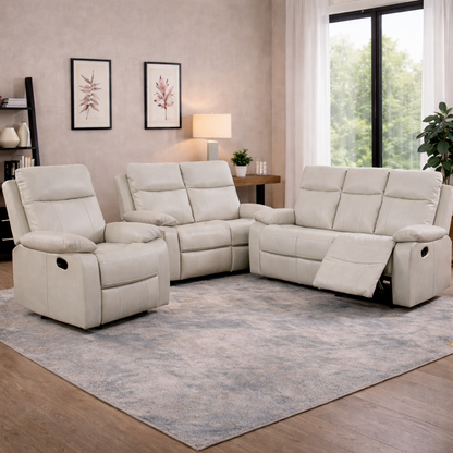 Barnhill 1 Seater Leathair Suite - Beige