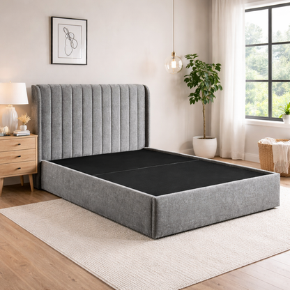 Frida 4ft Gas Lift Storage Small Double Bed Grey by Honey B