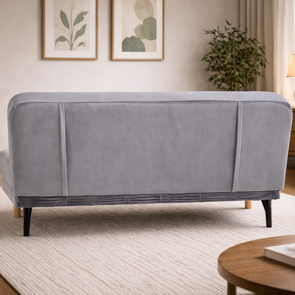 Lawson Double Futon Sofa Bed - Grey Velvet