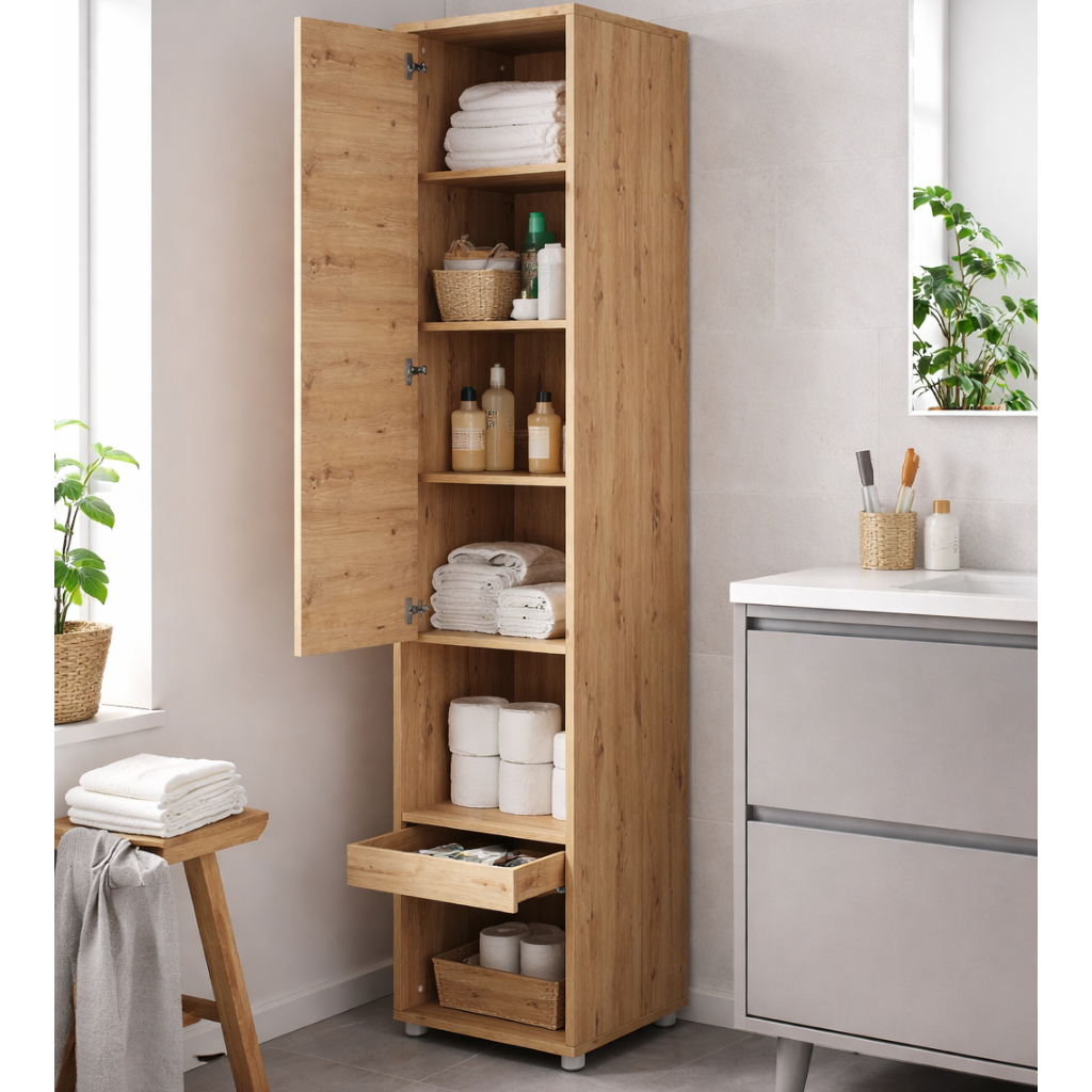 BC-07 Tall Storage Cabinet for Vertical Wall Bed Concept- 1 Door