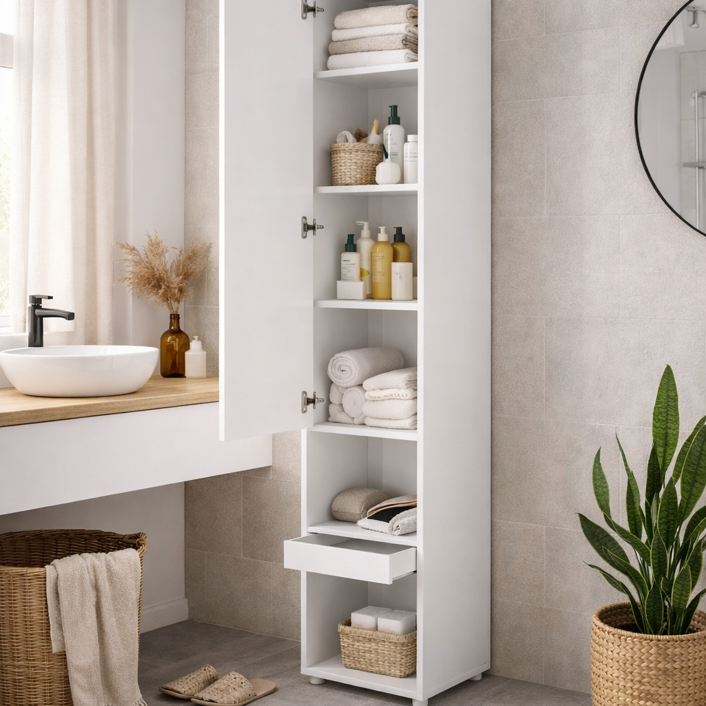 BC-07 Tall Storage Cabinet for Vertical Wall Bed Concept- 1 Door