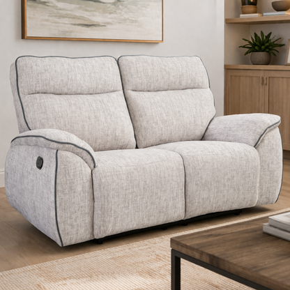 Ashtown 3+2 Fabric Recliner Suite - Light Grey