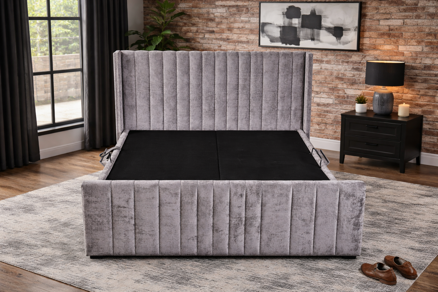 Clara 3ft Single Storage Bed - Grey