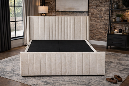 Clara 3ft Single Storage Bed - Beige