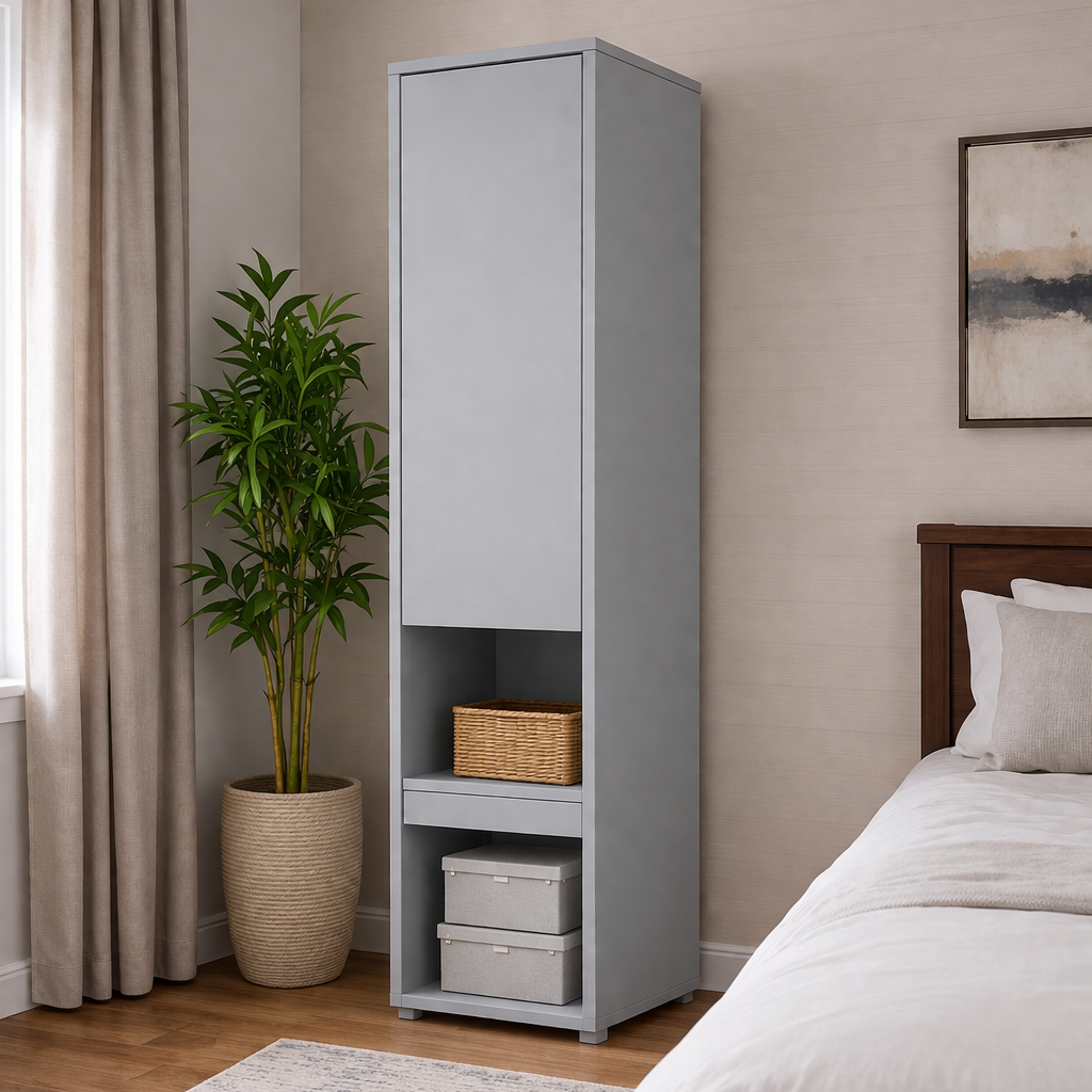BC-07 Tall Storage Cabinet for Vertical Wall Bed Concept- 1 Door