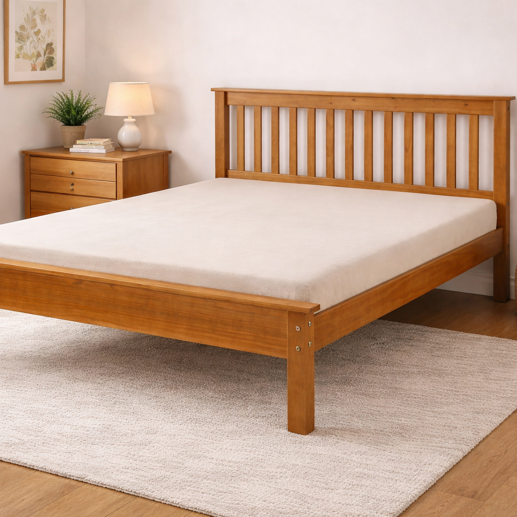Kaiden Double Bed Frame - Rustic Pine