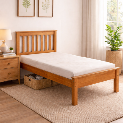 Kaiden Single Bed Frame - Rustic Pine