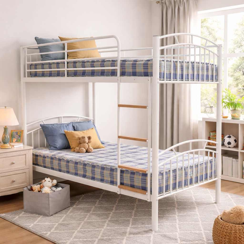 Bailey Metal Bunk Bed - White