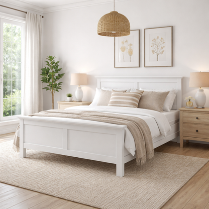 Paris Double Bed - White