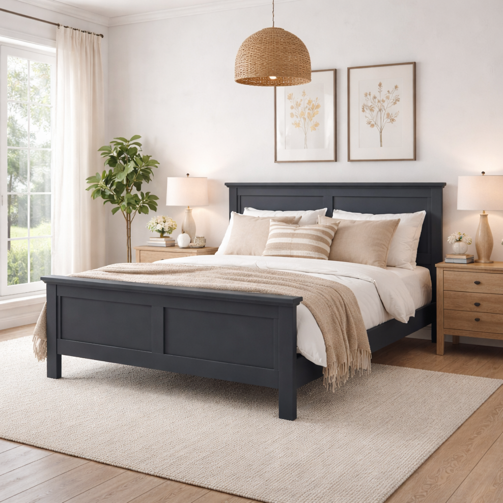 Paris King Size Bed - Grey
