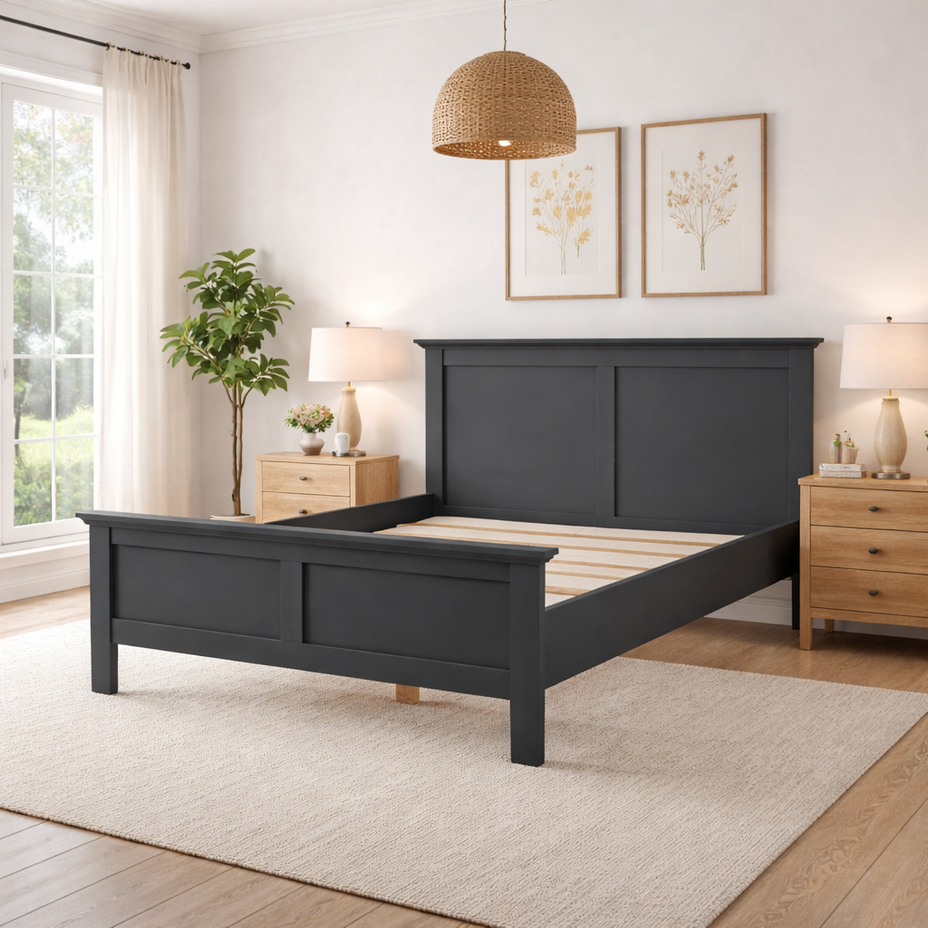Paris King Size Bed - Grey