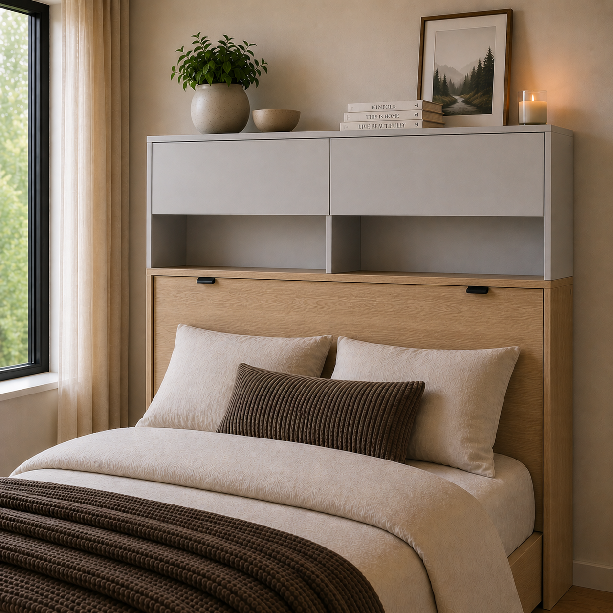 BC-09 Over Bed Unit for Horizontal Wall Bed Concept 140cm