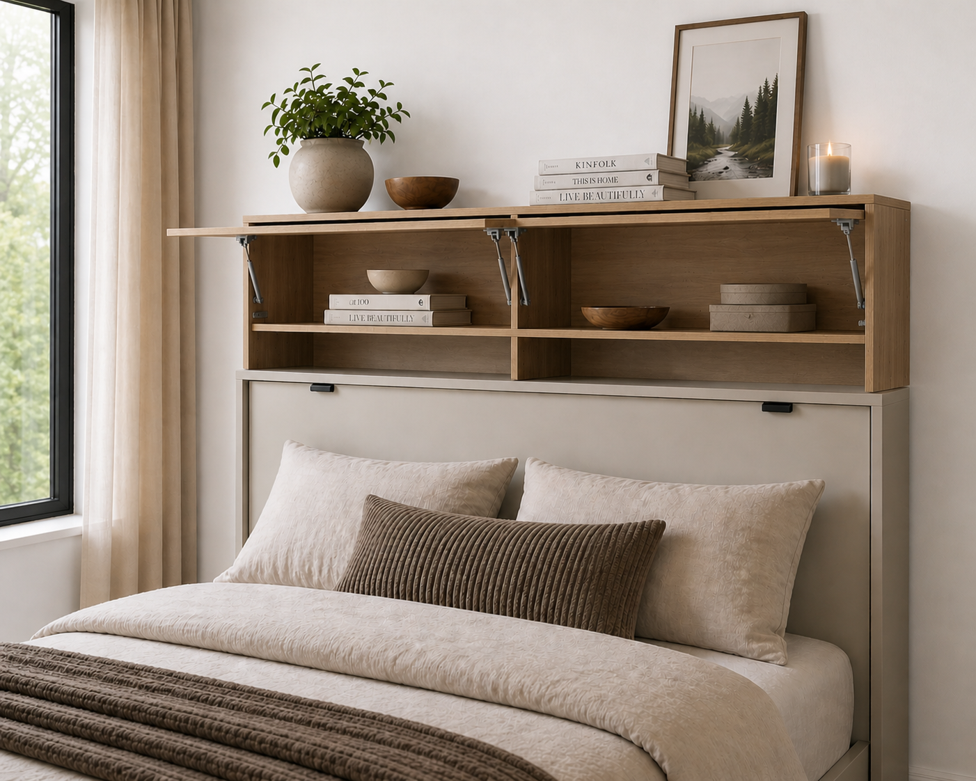 BC-09 Over Bed Unit for Horizontal Wall Bed Concept 140cm