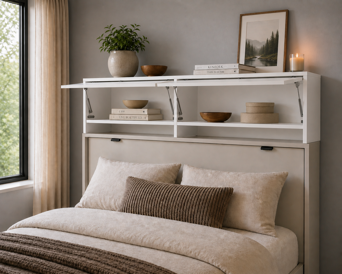 BC-09 Over Bed Unit for Horizontal Wall Bed Concept 140cm
