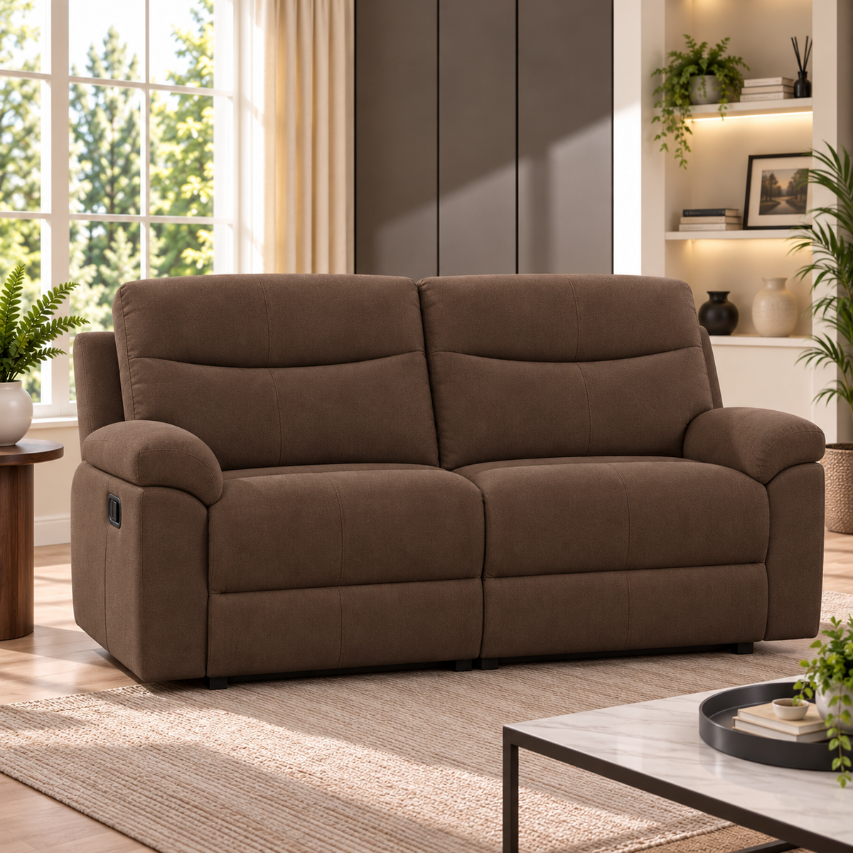 Violethill 3 Seater Fabric Manual Recliner