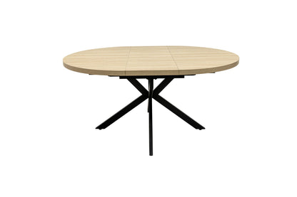Duro 1.2m Round Extending Dining Table - Light Oak