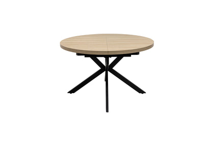 Duro 1.2m Round Extending Dining Table - Light Oak