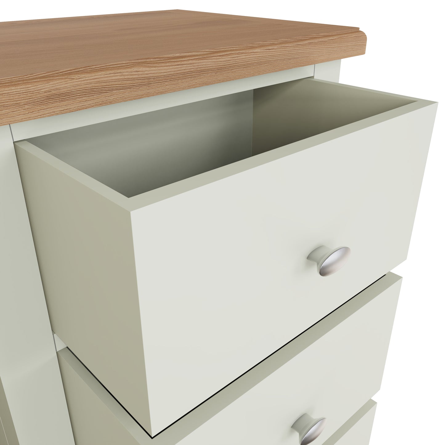 Geras White 5 Drawer Narrow Chest of Drawers