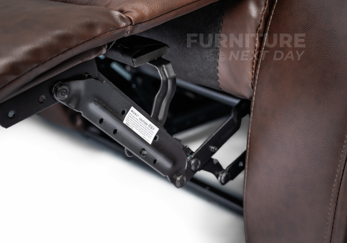 Galway 3RR + 2RR Seater Leather Manual Recliner-Brown