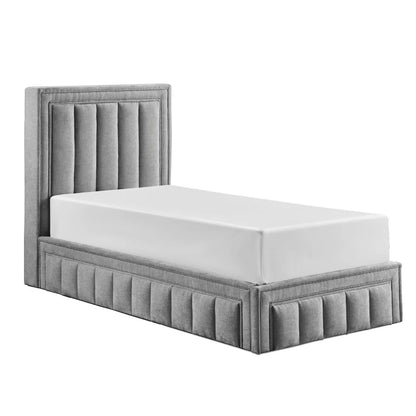 Amelia 4ft6 Double Storage Bed Grey by Honey B