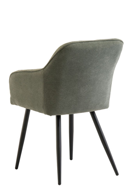 Horst Sauer Dining Chair Set of 2  Green with Black Leg