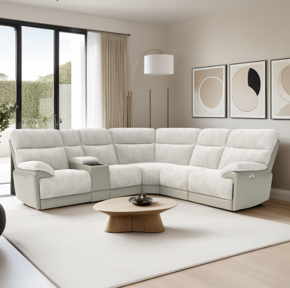 Rome Corner Sofa -  Sectional 2-C-2 with Console Table