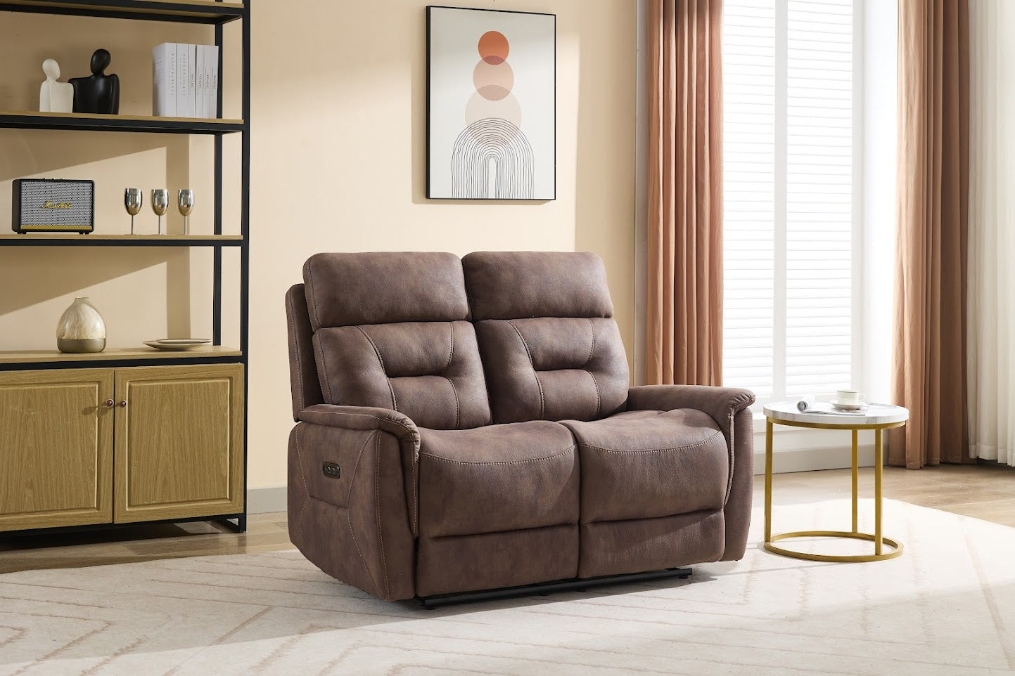 Paris 2 Seater Power Recliner - Chocolate