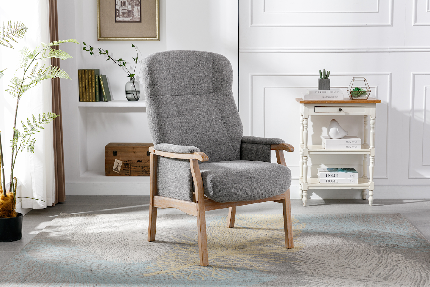 Seville Fireside Chair - Light Grey