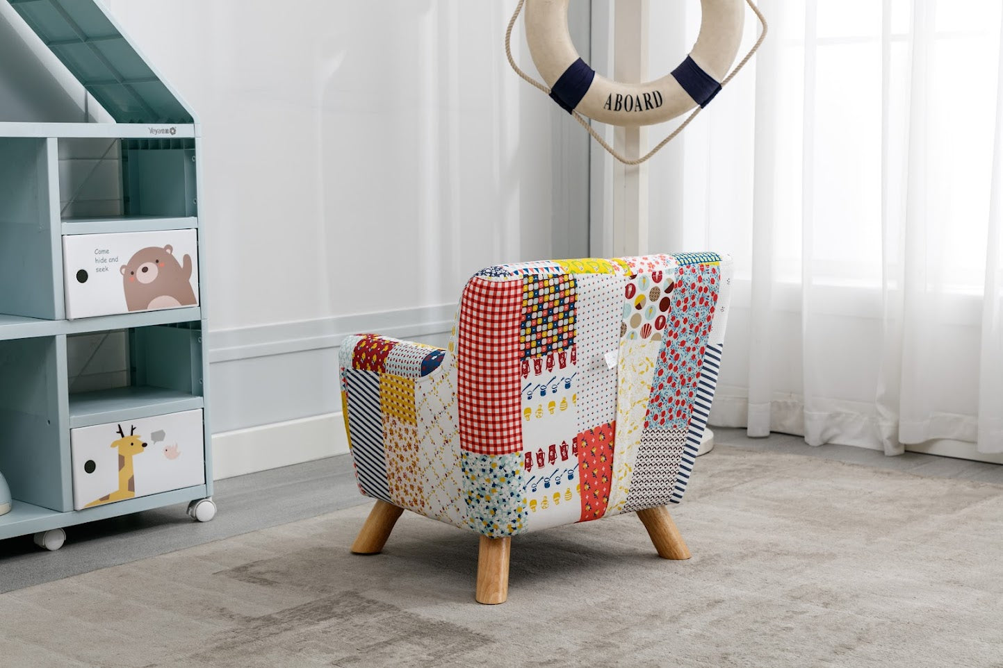 Patchwork Linen Patchwork Chair - Floral