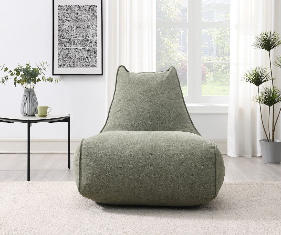 Elm Lounger Bean Bag - Moss Green