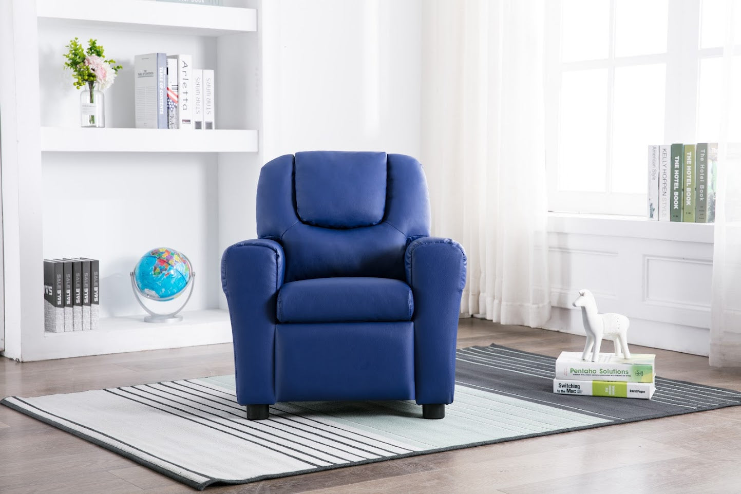 Childs Recliner with Cupholder - Blue