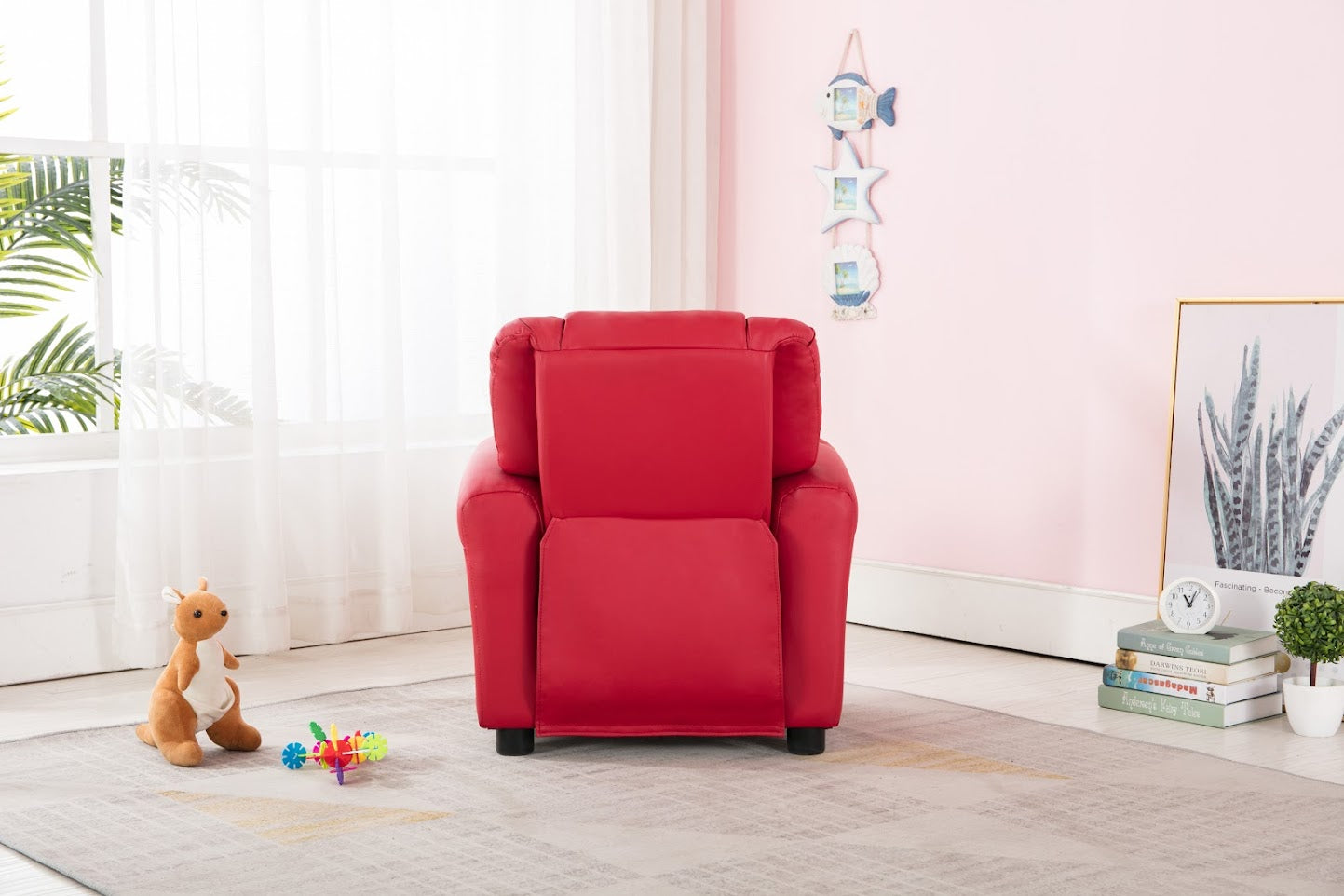 Childs Recliner with Cupholder - Red
