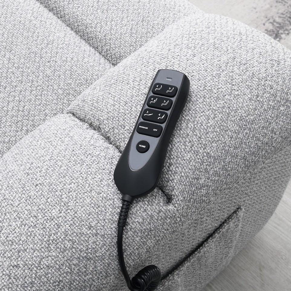 Pristina Lift & Rise Massage Chair - Light Grey