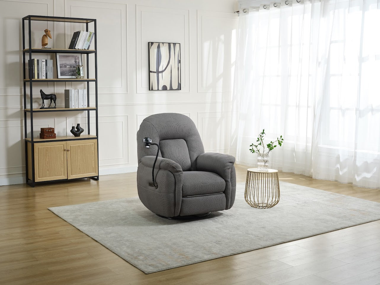 Holland 1 Seater Recliner - Grey