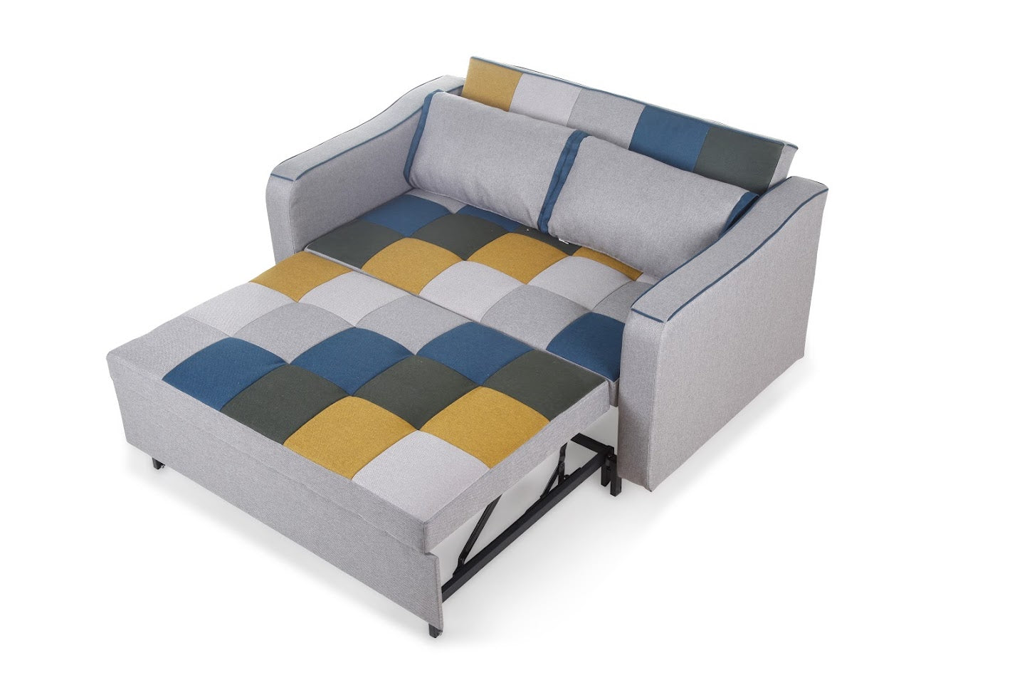 Bremen Sofa Bed - Yellow/Blue Patchwork