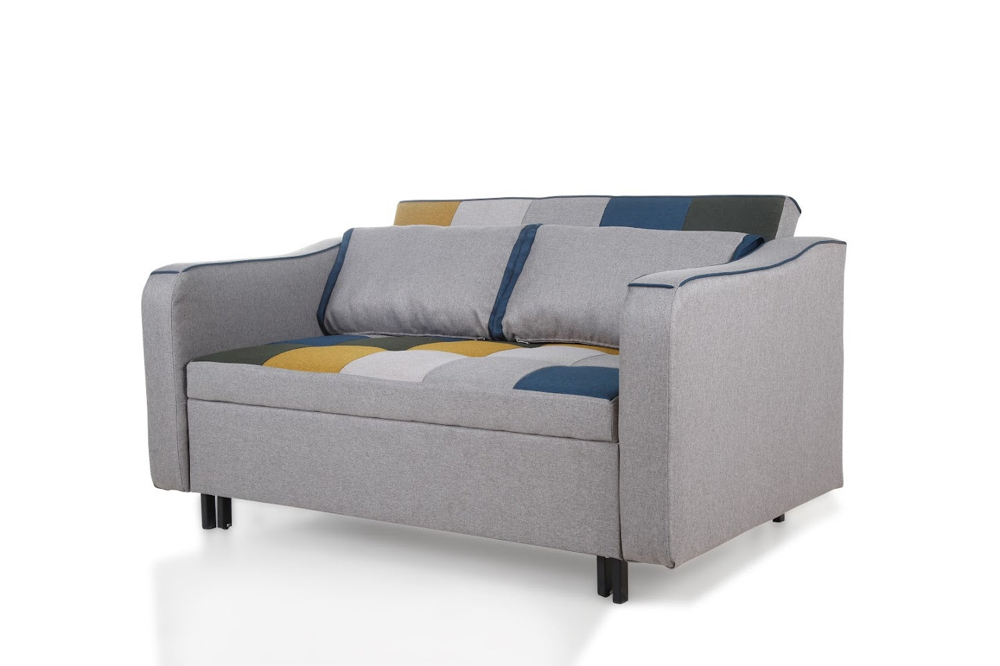 Bremen Sofa Bed - Yellow/Blue Patchwork